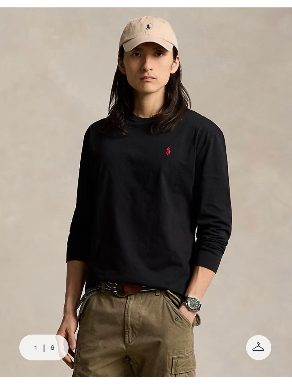 Ralph Lauren Jersey Long-Sleeve T-Shirt MENS LARGE - Picture 2 of 3